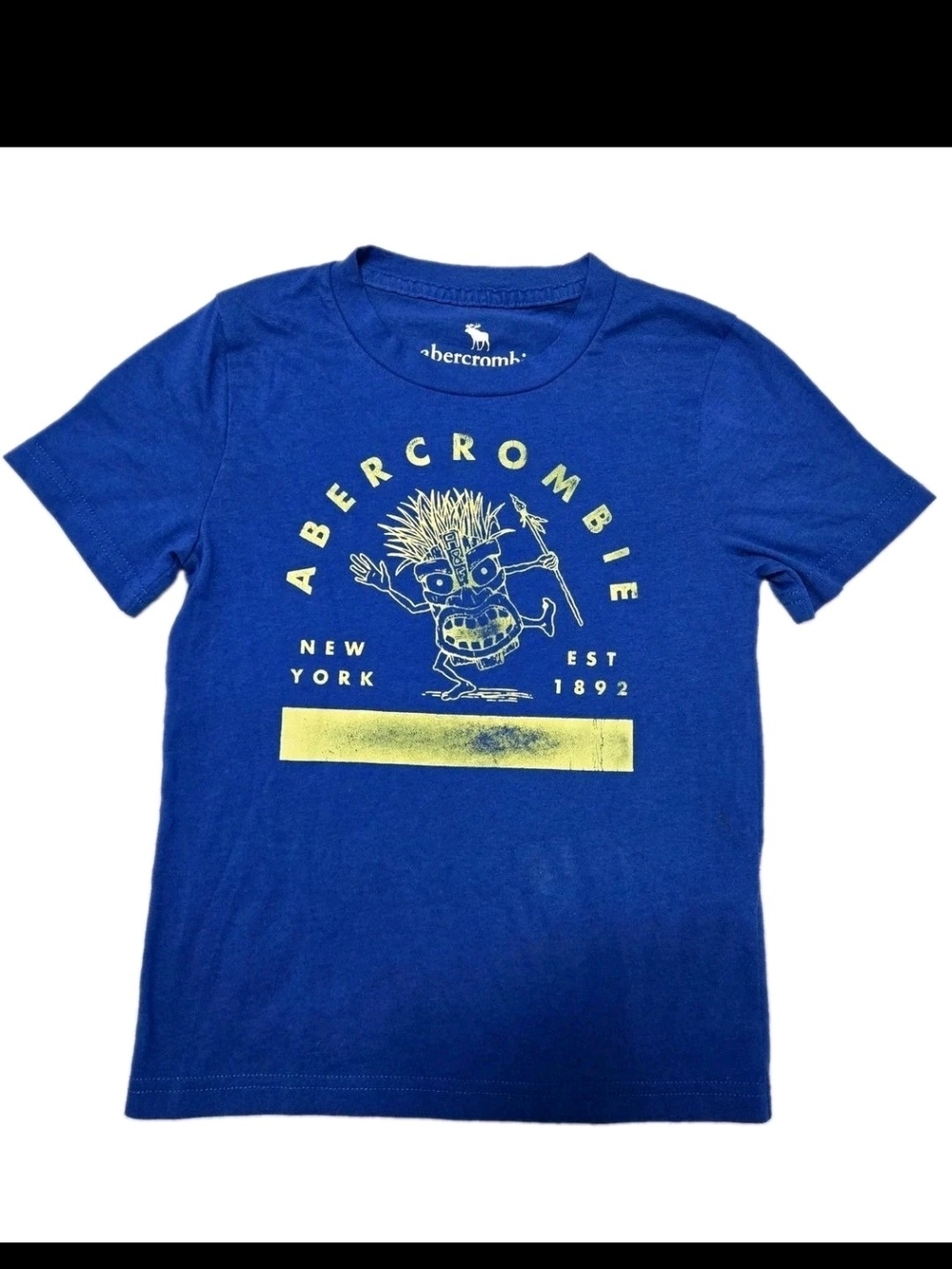 Abercrombie Kids Blue Tiki Tribal Graphic T-Shirt 5/6